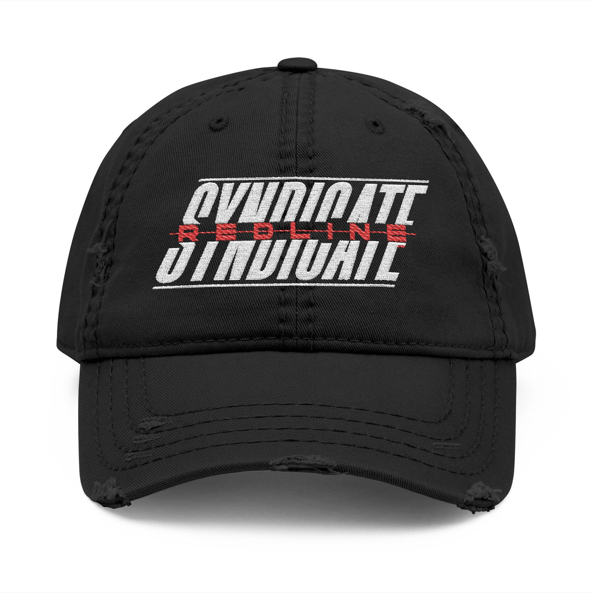 Redline Classic Logo Embroidery Distressed Dad Hat
