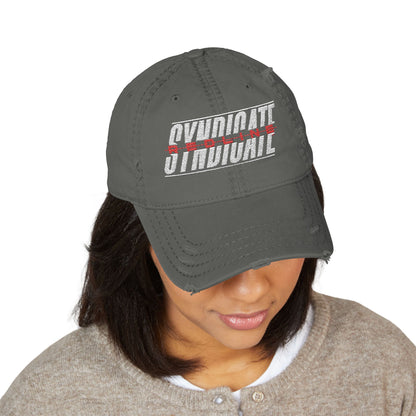 Redline Classic Logo Embroidery Distressed Dad Hat