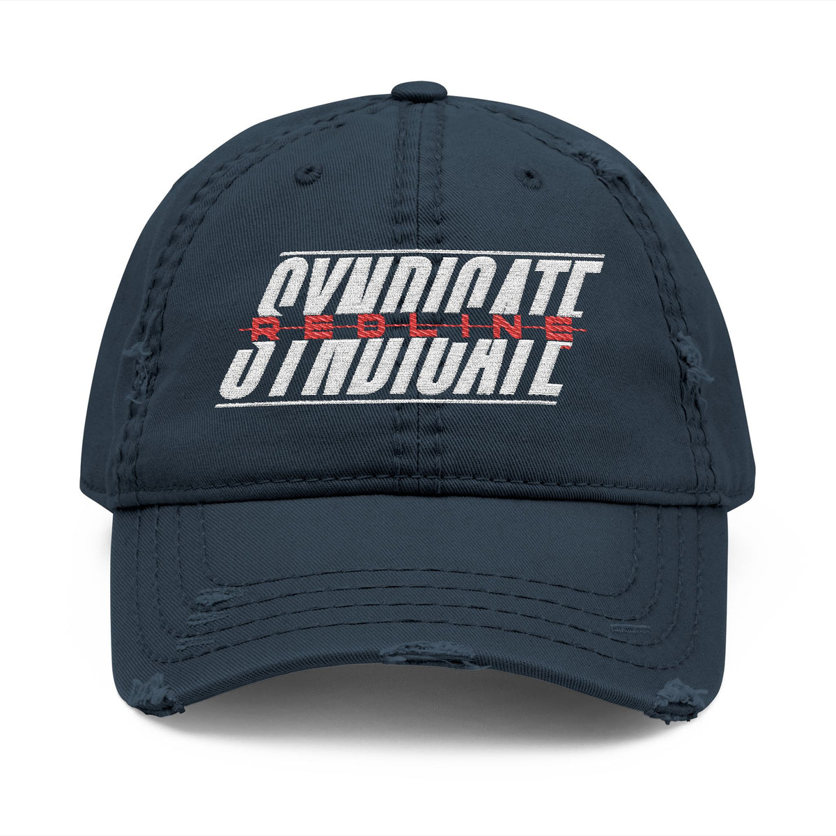 Redline Classic Logo Embroidery Distressed Dad Hat