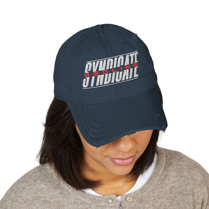 Redline Classic Logo Embroidery Distressed Dad Hat