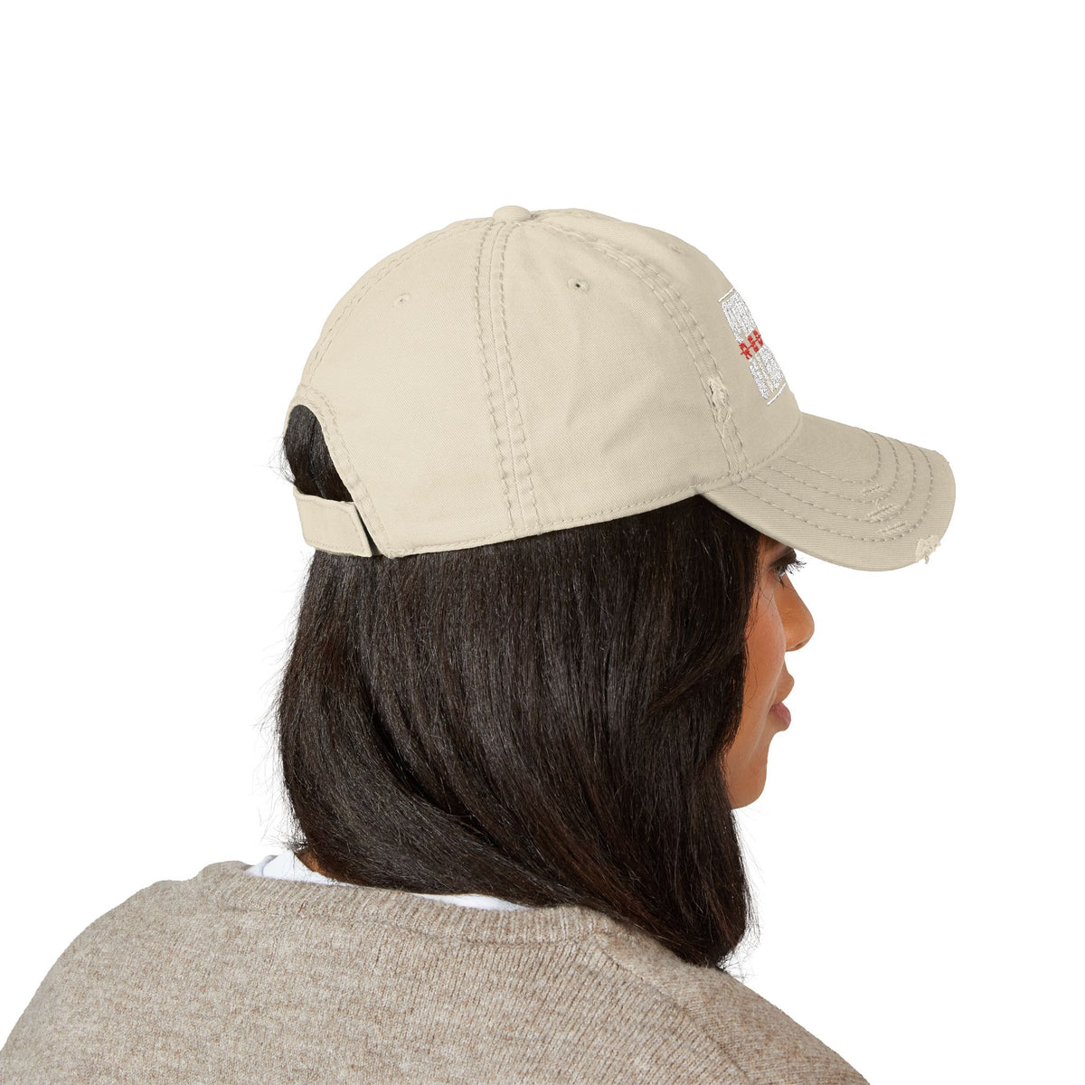 Redline Classic Logo Embroidery Distressed Dad Hat