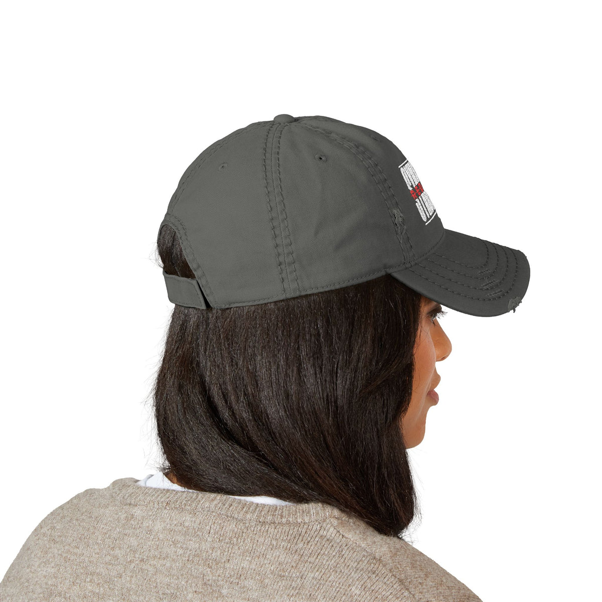 Redline Classic Logo Embroidery Distressed Dad Hat