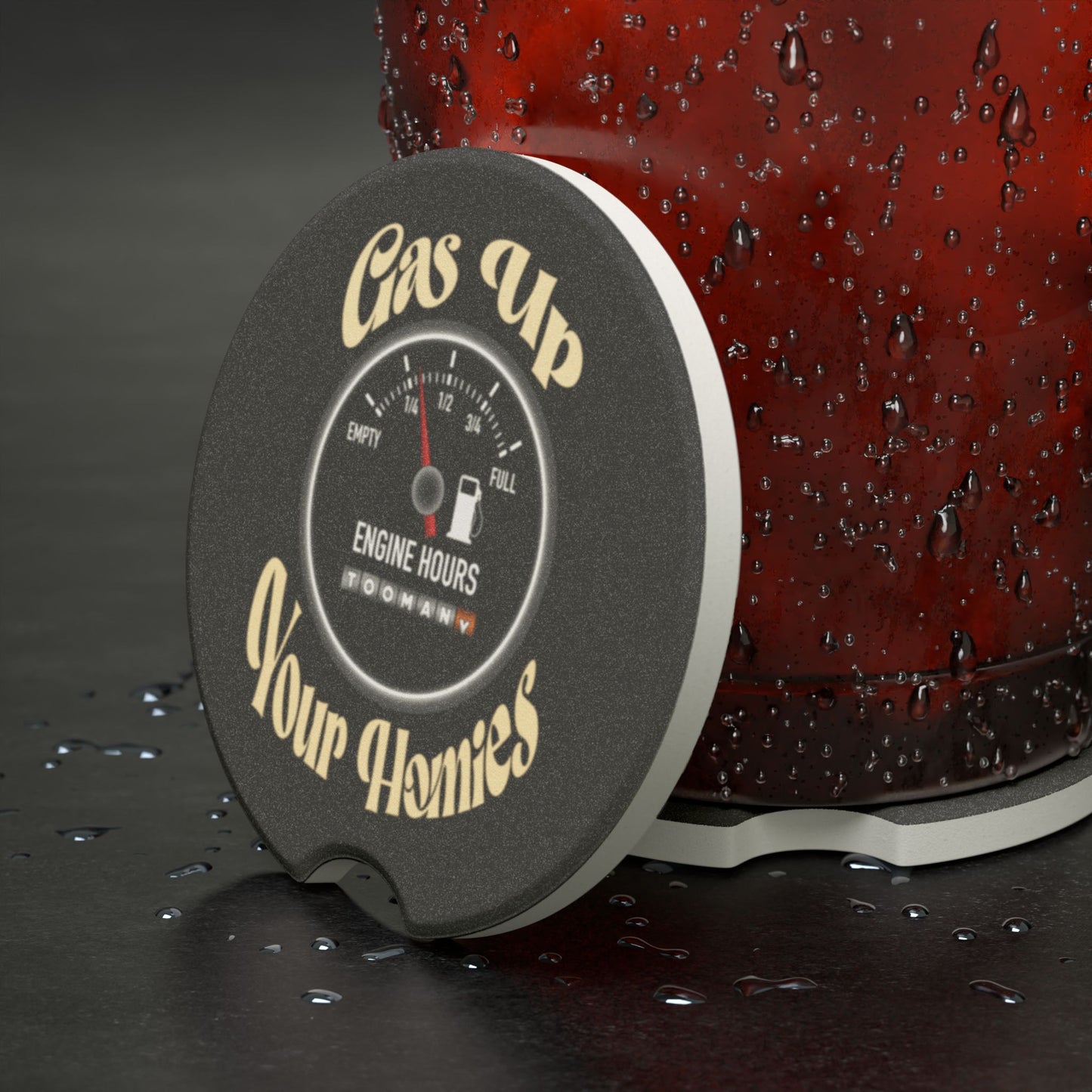 Gas Up Your Homies Soapstone Car Coaster
